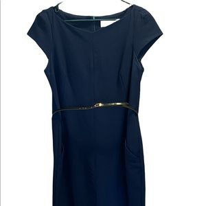 M.M. LaFleur blue short sleeved dress.
